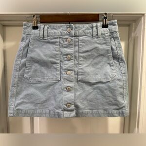 American Eagle Outfitters  Corduroy Skirt Blue Gray Size 4